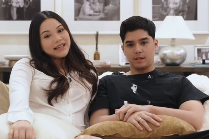 Alyssa Daguise dan Al Ghazali saat menanggapi komentar warganet mengenai perubahan tubuh Alyssa pasca melahirka. Foto: istimewa